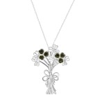 Sterling Silver & Connemara Marble Shamrock Bouquet Sterling Silver & Connemara Marble Shamrock Bouquet