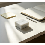 Solid Marble Square Paperweight Desk Ornament