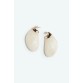 Spike Stone Collection - Mosaic Round Disc Earrings (White Marble)