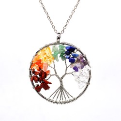 Tree of life pendant:silver wire wrapped tree of life