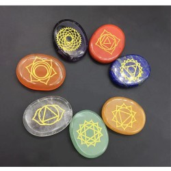 natural Crystal semi-precious stones, agates the seven chakras energy healing