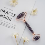 Natural Rose Quartz Facial Roller/Massager