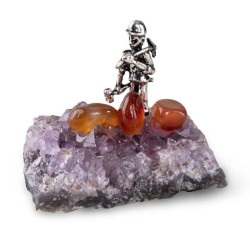 Natural Amethyst Quartz Crystal Cluster Miners Modelling Interesting Decorations
