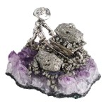 Natural Amethyst Quartz Crystal Cluster Miners Modelling Interesting Decorations
