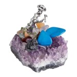 Natural Amethyst Quartz Crystal Cluster Miners Modelling Interesting Decorations