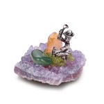 Natural Amethyst Quartz Crystal Cluster Miners Modelling Interesting Decorations