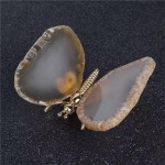  Agate Butterfly Ornament, Pink, Blue, Black, Handmade, Brazil, Agate Slice